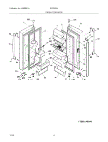 05 - Fresh Food Door parts for Electrolux Refrigerator EI27BS26JW0 from AppliancePartsPros.com