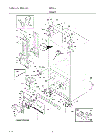 07 - Cabinet parts for Electrolux Refrigerator EI27BS26JB3 from AppliancePartsPros.com