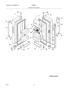 05 - Fresh Food Door parts for Electrolux Refrigerator EI28BS51IB4 from AppliancePartsPros.com