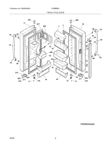 05 - Fresh Food Door parts for Electrolux Refrigerator EI28BS55IW1 from AppliancePartsPros.com