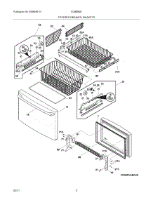03 - Freezer Drawer, Baskets parts for Electrolux Refrigerator EI28BS56IWA from AppliancePartsPros.com