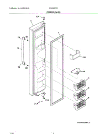 03 - Freezer Door parts for Electrolux Refrigerator EW23CS70IW0 from AppliancePartsPros.com