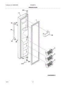 03 - Freezer Door parts for Electrolux Refrigerator EW26SS70IS1 from AppliancePartsPros.com
