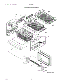 03 - Freezer Drawer - Basket parts for Electrolux Refrigerator EW28BS71IWB from AppliancePartsPros.com