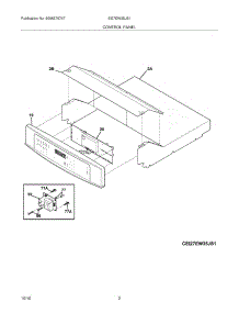 03 - Control Panel parts for Electrolux Oven EI27EW35JS1 from AppliancePartsPros.com
