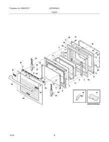 07 - Door parts for Electrolux Oven EI27EW35JS1 from AppliancePartsPros.com