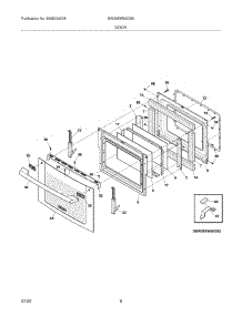 07 - Door parts for Electrolux Oven EW30EW55GS5 from AppliancePartsPros.com