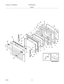 07 - Door parts for Electrolux Oven EW27EW55GS4 from AppliancePartsPros.com