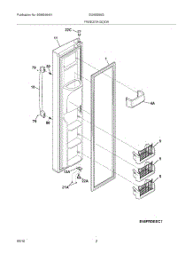 03 - Freezer Door parts for Electrolux Refrigerator EI26SS55GS5 from AppliancePartsPros.com