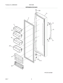 05 - Refrigerator Door parts for Electrolux Refrigerator EI23CS35KB0 from AppliancePartsPros.com