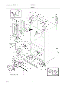 07 - Cabinet parts for Electrolux Refrigerator EI27BS26JB1 from AppliancePartsPros.com