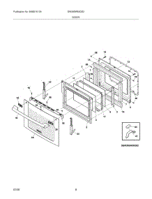 07 - Door parts for Electrolux Oven EW30EW55GS2 from AppliancePartsPros.com