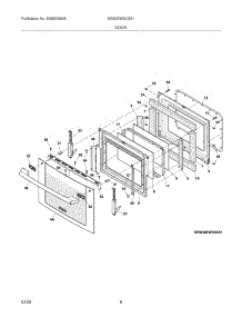 07 - Door parts for Electrolux Oven EW30EW5CGS1 from AppliancePartsPros.com