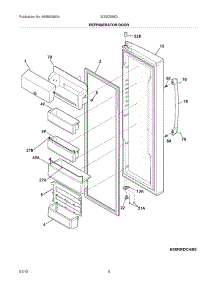 05 - Refrigerator Door parts for Electrolux Refrigerator EI23CS55GB3 from AppliancePartsPros.com