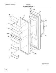 05 - Refrigerator Door parts for Electrolux Refrigerator EI26SS55GW4 from AppliancePartsPros.com