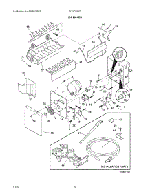 19 - Ice Maker parts for Electrolux Refrigerator EI23CS55GB1 from AppliancePartsPros.com