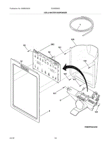 15 - Ice & Water Dispenser parts for Electrolux Refrigerator EI26SS55GS0 from AppliancePartsPros.com