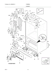 07 - Cabinet parts for Electrolux Refrigerator EI28BS56ISA from AppliancePartsPros.com