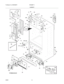 07 - Cabinet parts for Electrolux Refrigerator EW23BC71IS0 from AppliancePartsPros.com