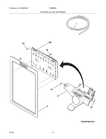 13 - Controls & Ice Dispenser parts for Electrolux Refrigerator EI28BS56IW2 from AppliancePartsPros.com
