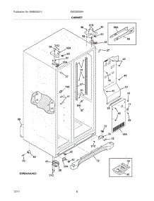 07 - Cabinet parts for Electrolux Refrigerator EW23SS65HW4 from AppliancePartsPros.com