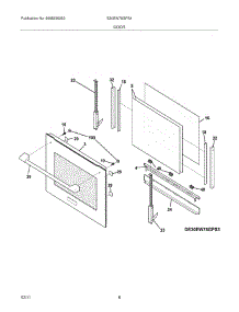 07 - Door parts for Electrolux Oven E30EW75GPS4 from AppliancePartsPros.com