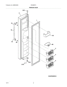 03 - Freezer Door parts for Electrolux Refrigerator EW26SS70IB0 from AppliancePartsPros.com