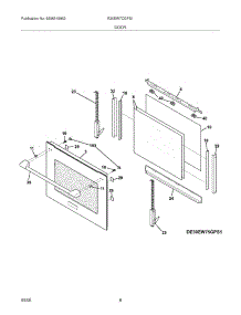07 - Door parts for Electrolux Oven E30EW7CGPS1 from AppliancePartsPros.com