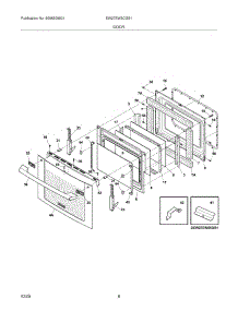 07 - Door parts for Electrolux Oven EW27EW5CGS1 from AppliancePartsPros.com