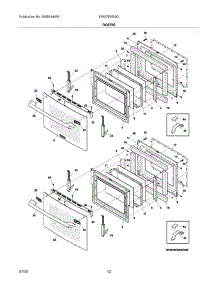 09 - Doors parts for Electrolux Oven EW27EW65GW4 from AppliancePartsPros.com