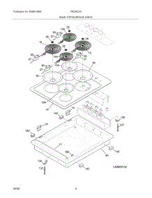 05 - Maintop parts for Frigidaire Cooktop FEC30C4AQE from AppliancePartsPros.com