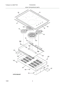 05 - Maintop parts for Frigidaire Cooktop FEC30S6DQC from AppliancePartsPros.com