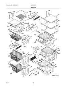09 - Shelves parts for Electrolux Refrigerator EW23SS65HB4 from AppliancePartsPros.com