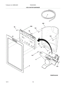15 - Ice & Water Dispenser parts for Electrolux Refrigerator EW23CS65GS2 from AppliancePartsPros.com