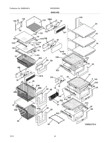 09 - Shelves parts for Electrolux Refrigerator EW23SS65HW1 from AppliancePartsPros.com
