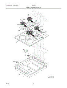 05 - Maintop parts for Frigidaire Cooktop FEC26C2ASD from AppliancePartsPros.com