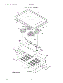 05 - Maintop parts for Frigidaire Cooktop FEC30S6ABF from AppliancePartsPros.com