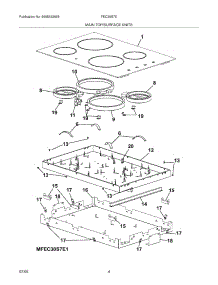 05 - Maintop parts for Frigidaire Cooktop FEC30S7ES1 from AppliancePartsPros.com