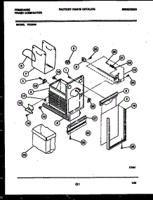 06 - Latch And Container Assembly parts for Frigidaire Compactor TCU3D5 from AppliancePartsPros.com