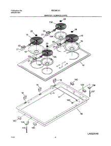 05 - Maintop / Surface Units parts for Frigidaire Cooktop FEC36C4ACA from AppliancePartsPros.com