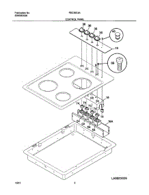 03 - Control Panel parts for Frigidaire Cooktop FEC30C4ABA from AppliancePartsPros.com