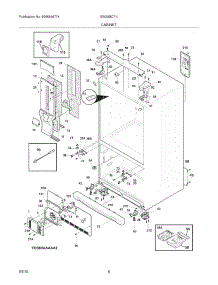07 - Cabinet parts for Electrolux Refrigerator EW23BC71IW4 from AppliancePartsPros.com