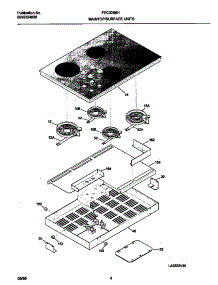 03 - Maintop / Elements parts for Frigidaire Cooktop FEC32S6HBA from AppliancePartsPros.com