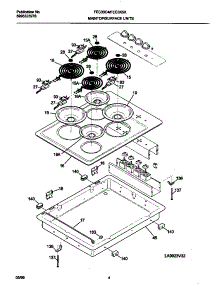 03 - Maintop / Elements parts for Frigidaire Cooktop FEC30C4HCA from AppliancePartsPros.com