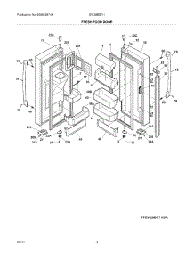 05 - Fresh Food Door parts for Electrolux Refrigerator EW28BS71ISB from AppliancePartsPros.com