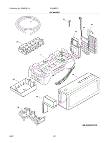 17 - Ice Maker parts for Electrolux Refrigerator EW28BS71ISB from AppliancePartsPros.com