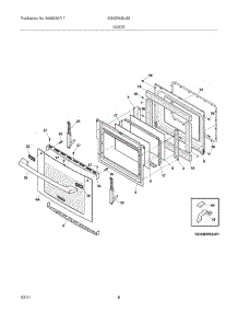 07 - Door parts for Electrolux Oven EI30EW35JS2 from AppliancePartsPros.com