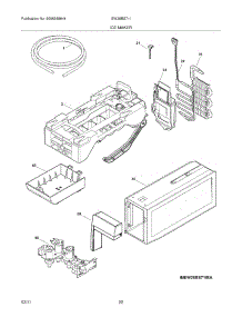 17 - Ice Maker parts for Electrolux Refrigerator EW28BS71ISA from AppliancePartsPros.com