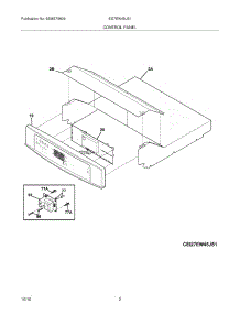 03 - Control Panel parts for Electrolux Oven EI27EW45JS1 from AppliancePartsPros.com
