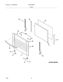 07 - Door parts for Electrolux Oven E30EW75ESS2 from AppliancePartsPros.com